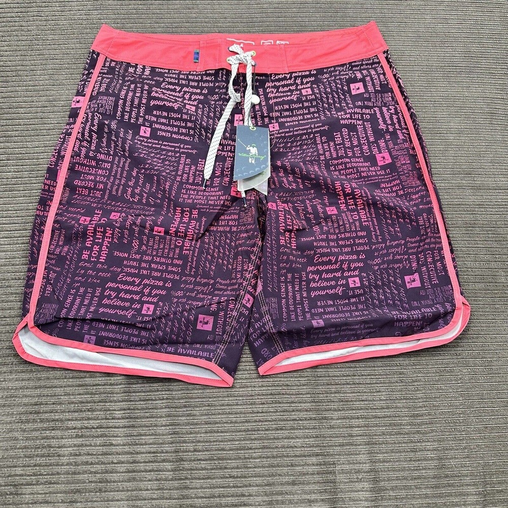 William Murray Board Shorts Men 32 Words Of Wisdom Print Polyester Beach Golf